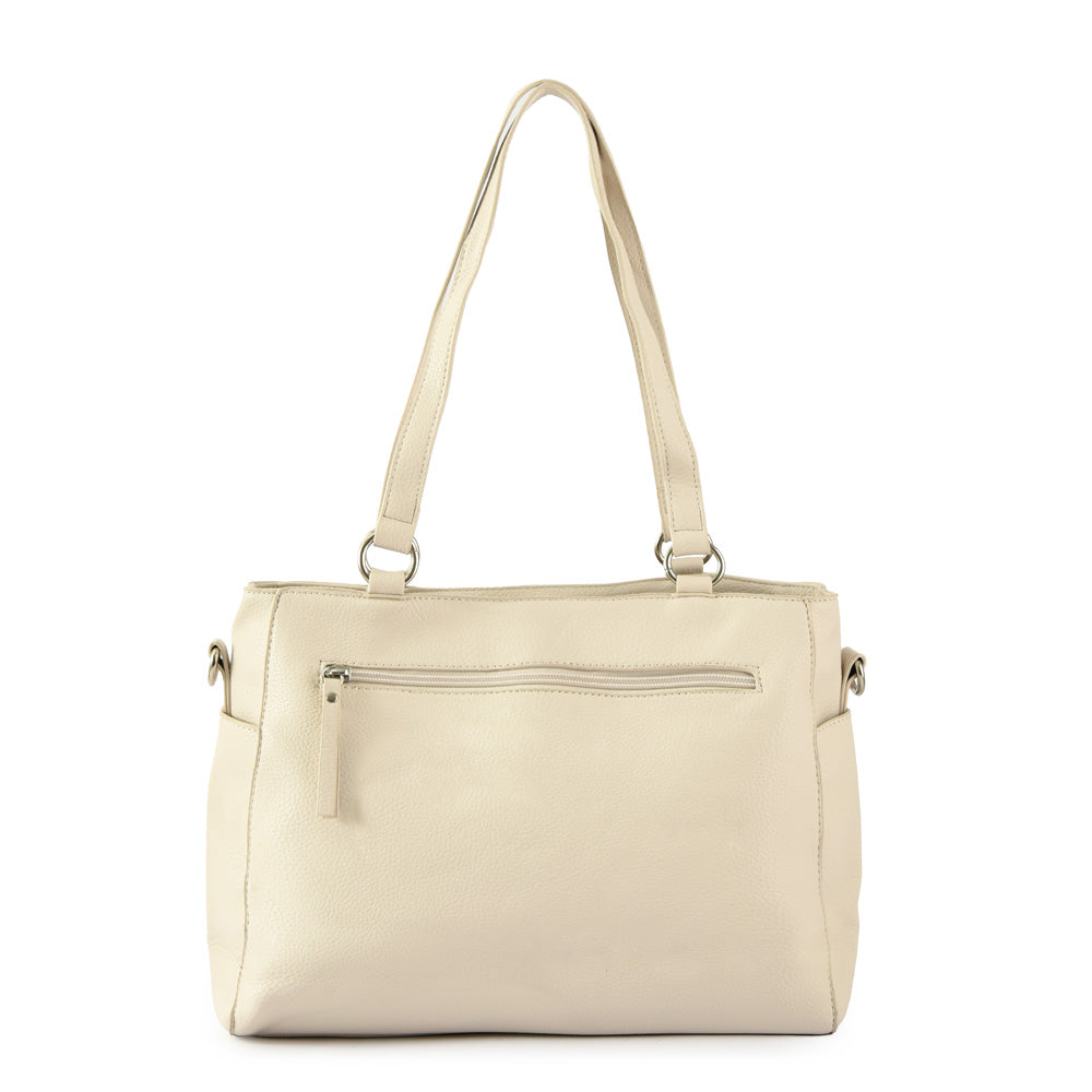 Wallet Two Handles Three divisions medium raw white sable