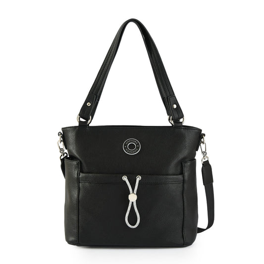 Medium black roudy two-handle wallet