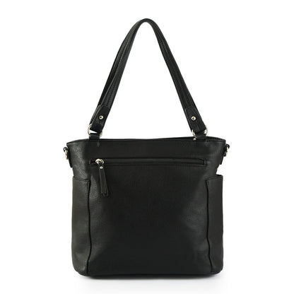 Medium black roudy two-handle wallet
