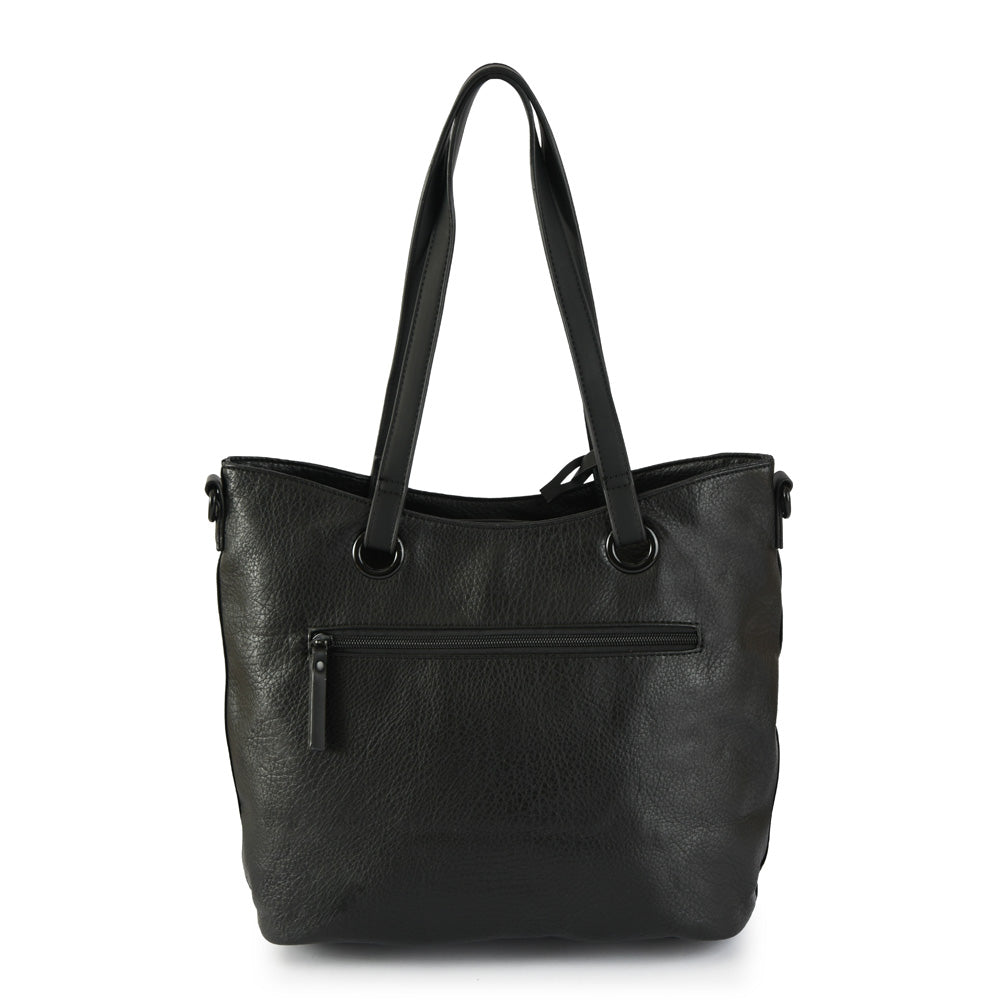 Wallet Two Handles Three medium divisions black kuza