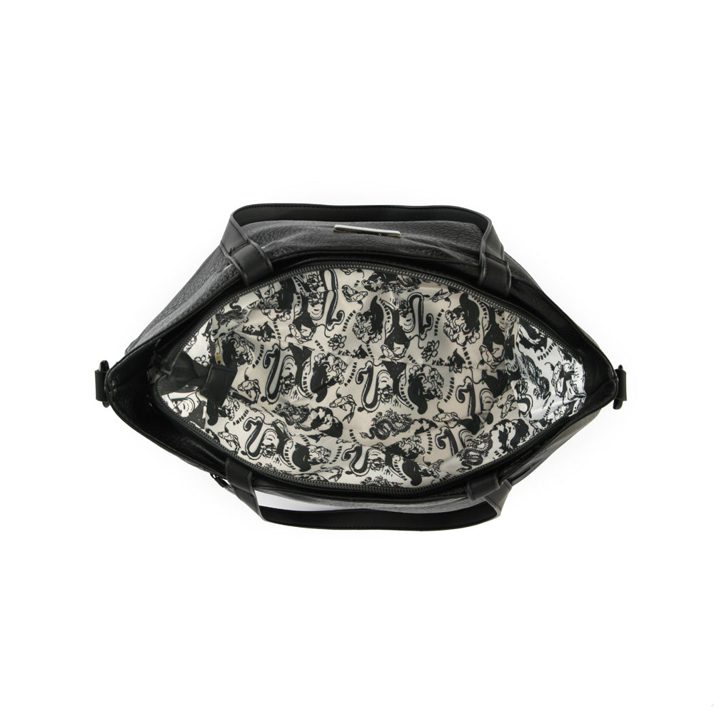 Wallet Two Handles Three medium divisions black kuza