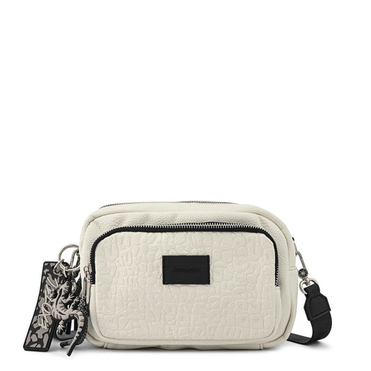 Medium exotic white crossbody bag