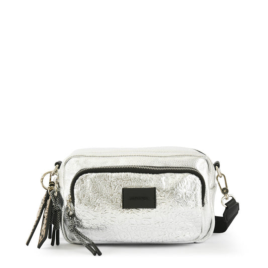 Medium Exotic Silver Crossbody Wallet