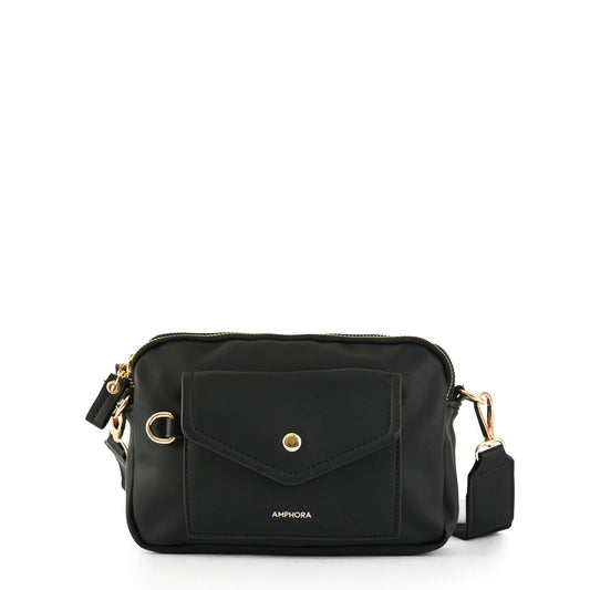 Small black cyril crossbody wallet