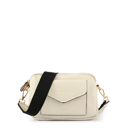 Small ecru white cyril shoulder bag
