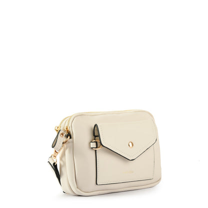 Small ecru white cyril shoulder bag