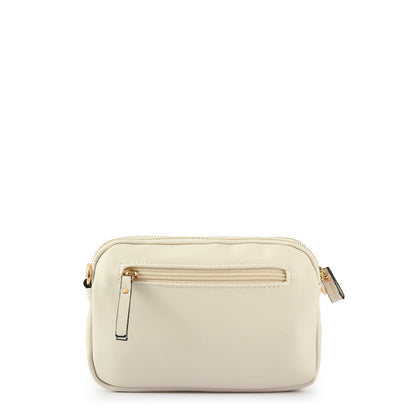 Small ecru white cyril shoulder bag