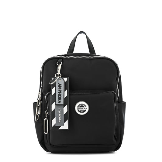 Anne-Claire Medium Textured Black Backpack