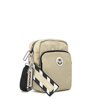 Anne-Claire beige small crossbody bag