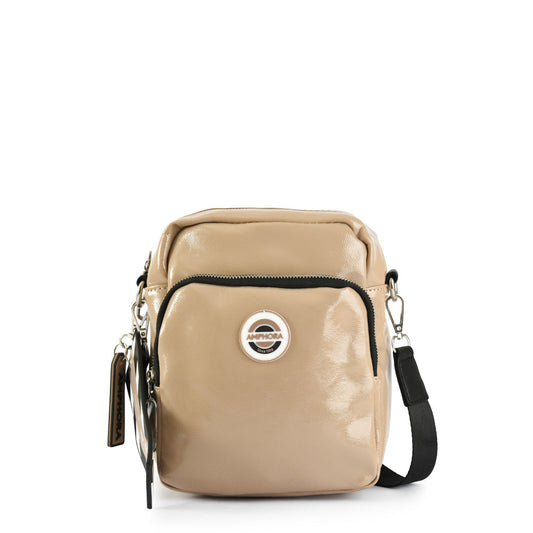 Anne-Claire Taupe Small Crossbody Wallet