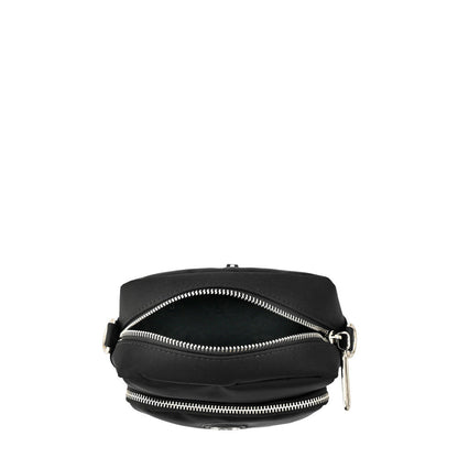 Anne-Claire Small Textured Black Crossbody Wallet