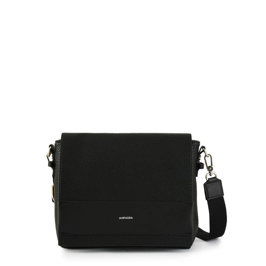 Medium black lunna shoulder bag