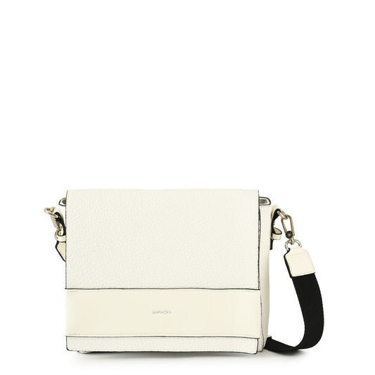 Medium white lunna shoulder bag