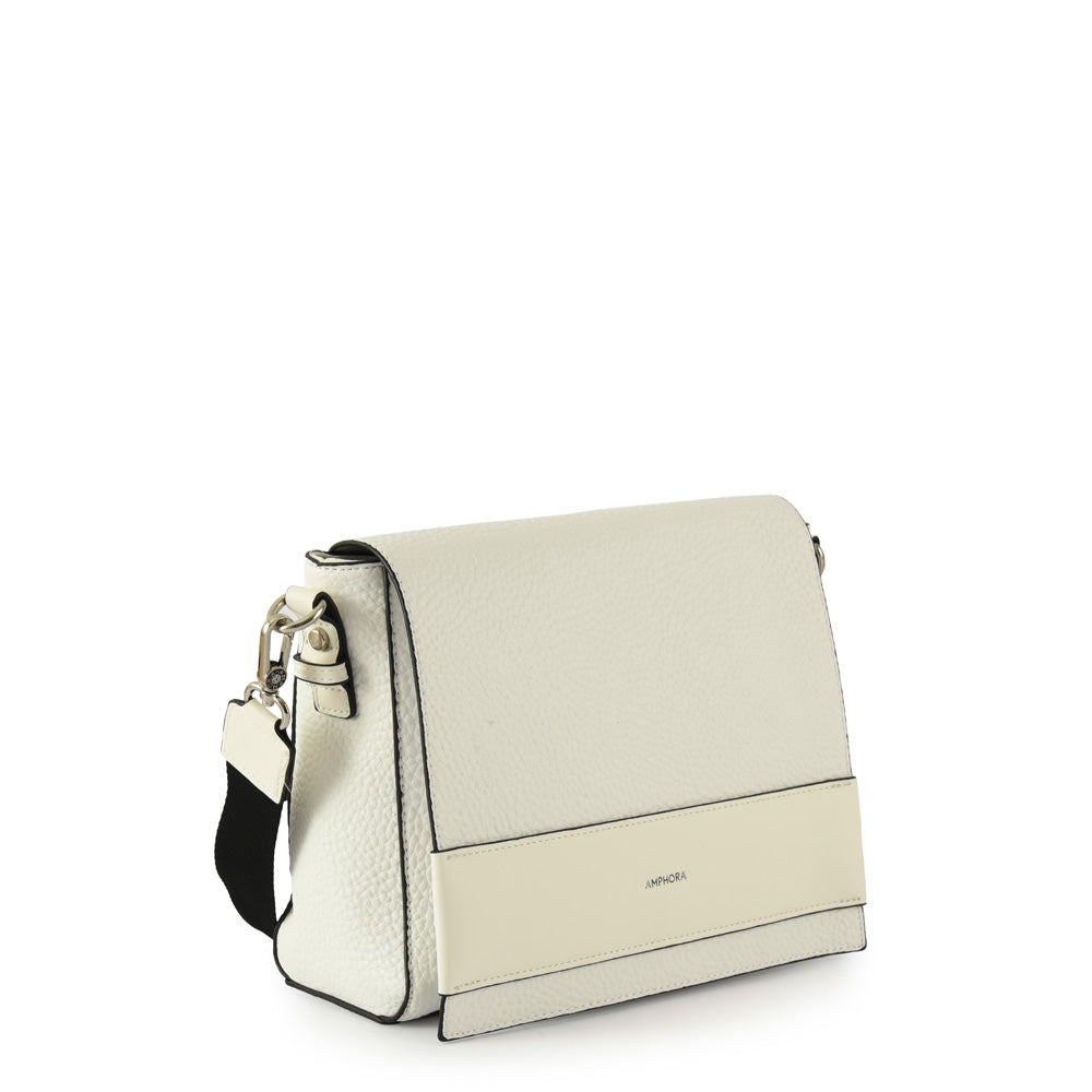 Medium white lunna shoulder bag