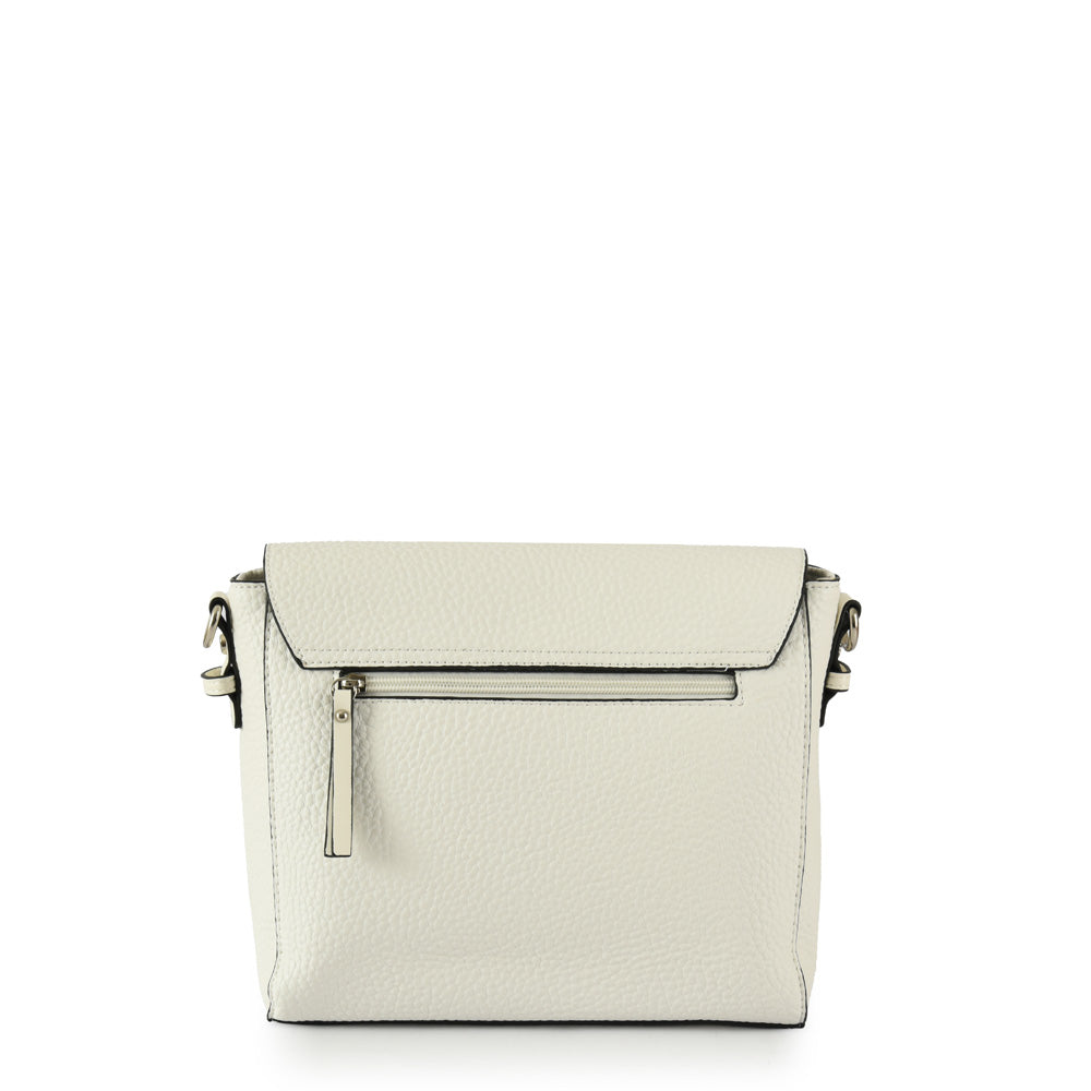 Medium white lunna shoulder bag