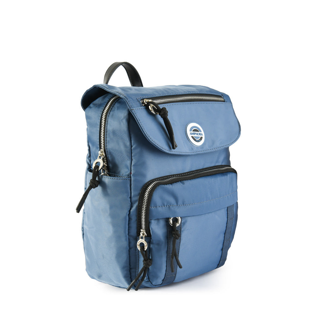 Adabella Blue Medium Lid Backpack