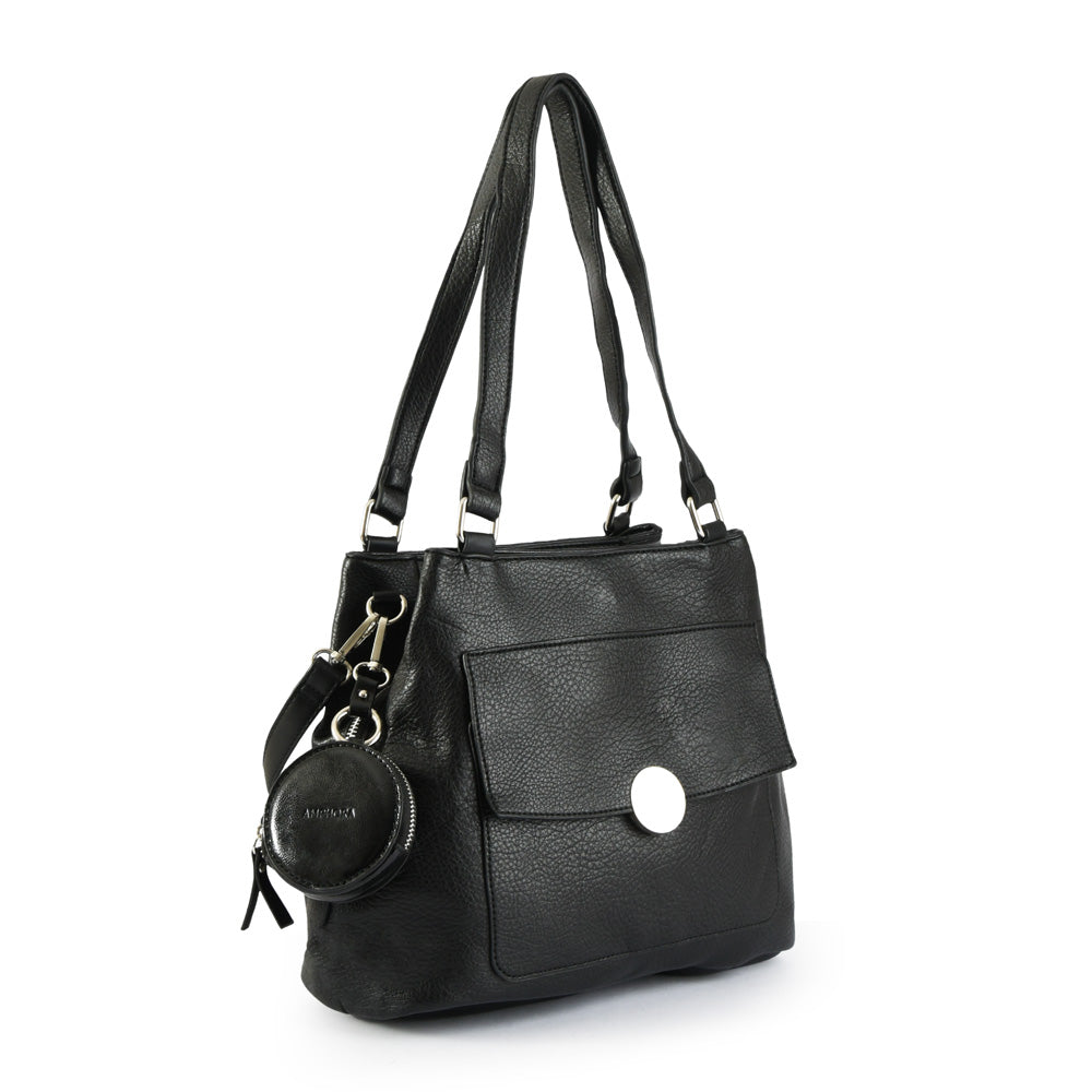Wallet Two Handles Three medium divisions bremen black