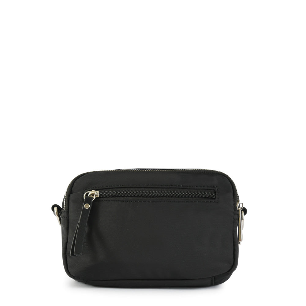 Small black feña crossbody wallet