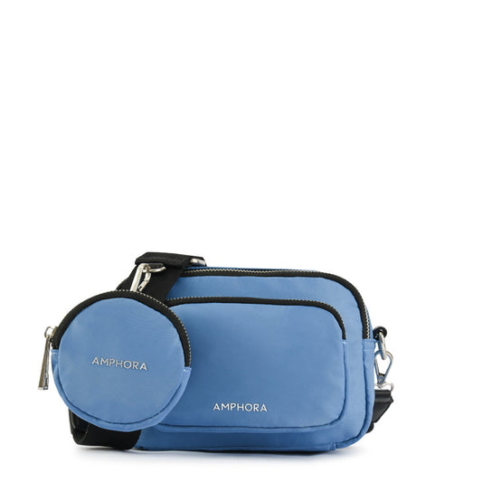Small feña denim crossbody wallet