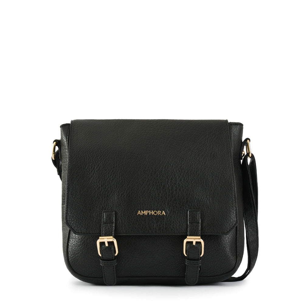 Medium black aimar crossbody wallet