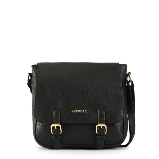 Medium black aimar crossbody wallet