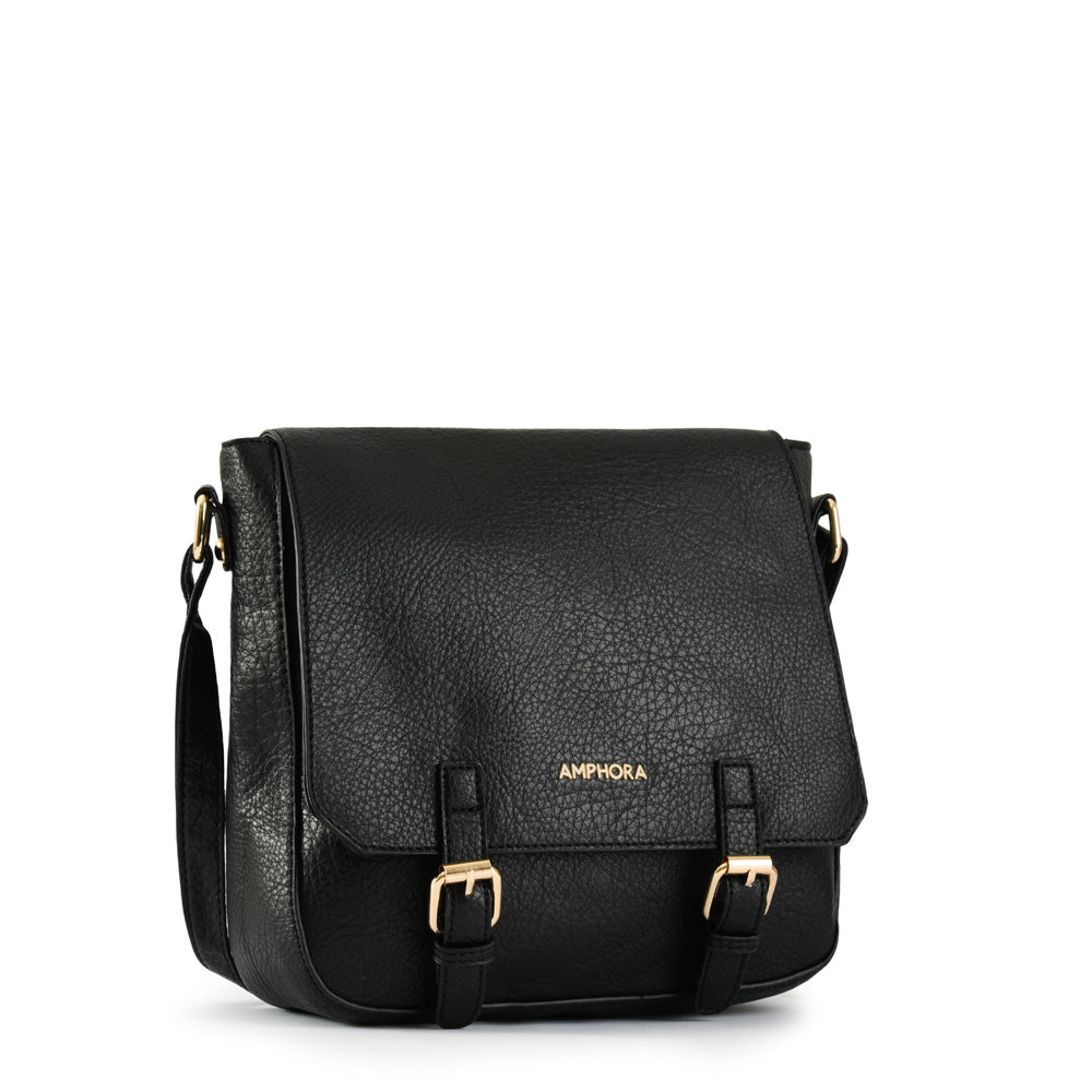 Medium black aimar crossbody wallet