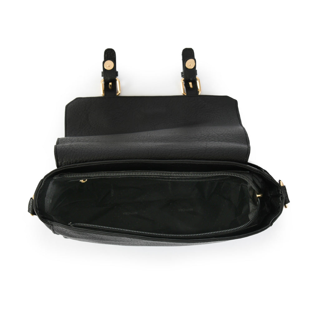 Medium black aimar crossbody wallet