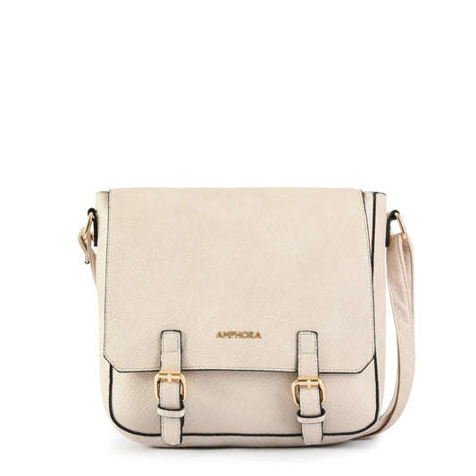 Medium ecru white Aymar crossbody bag
