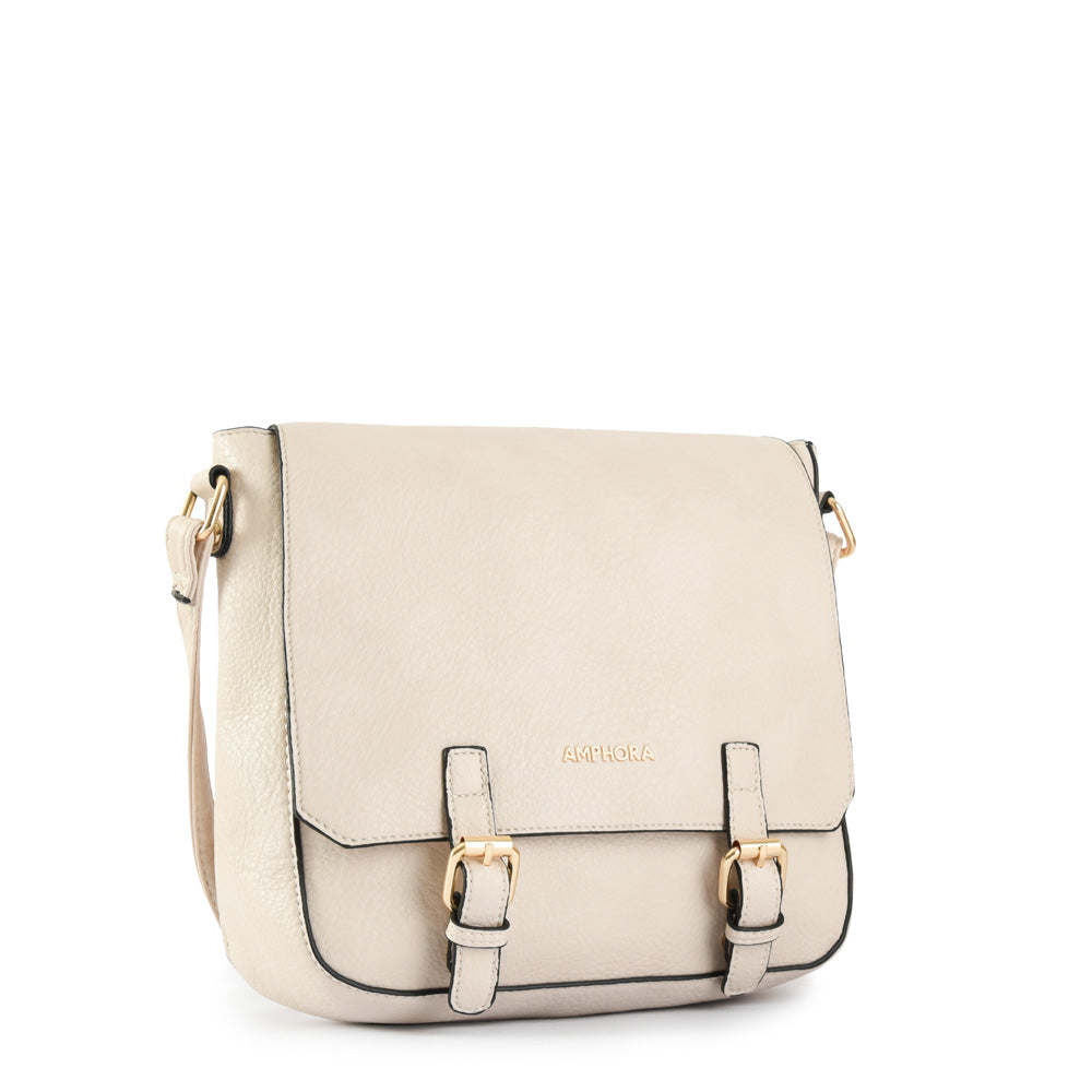 Medium ecru white Aymar crossbody bag