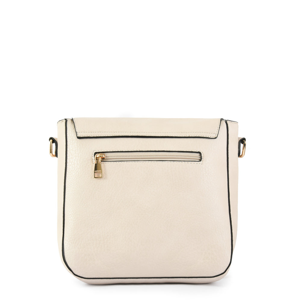 Medium ecru white Aymar crossbody bag