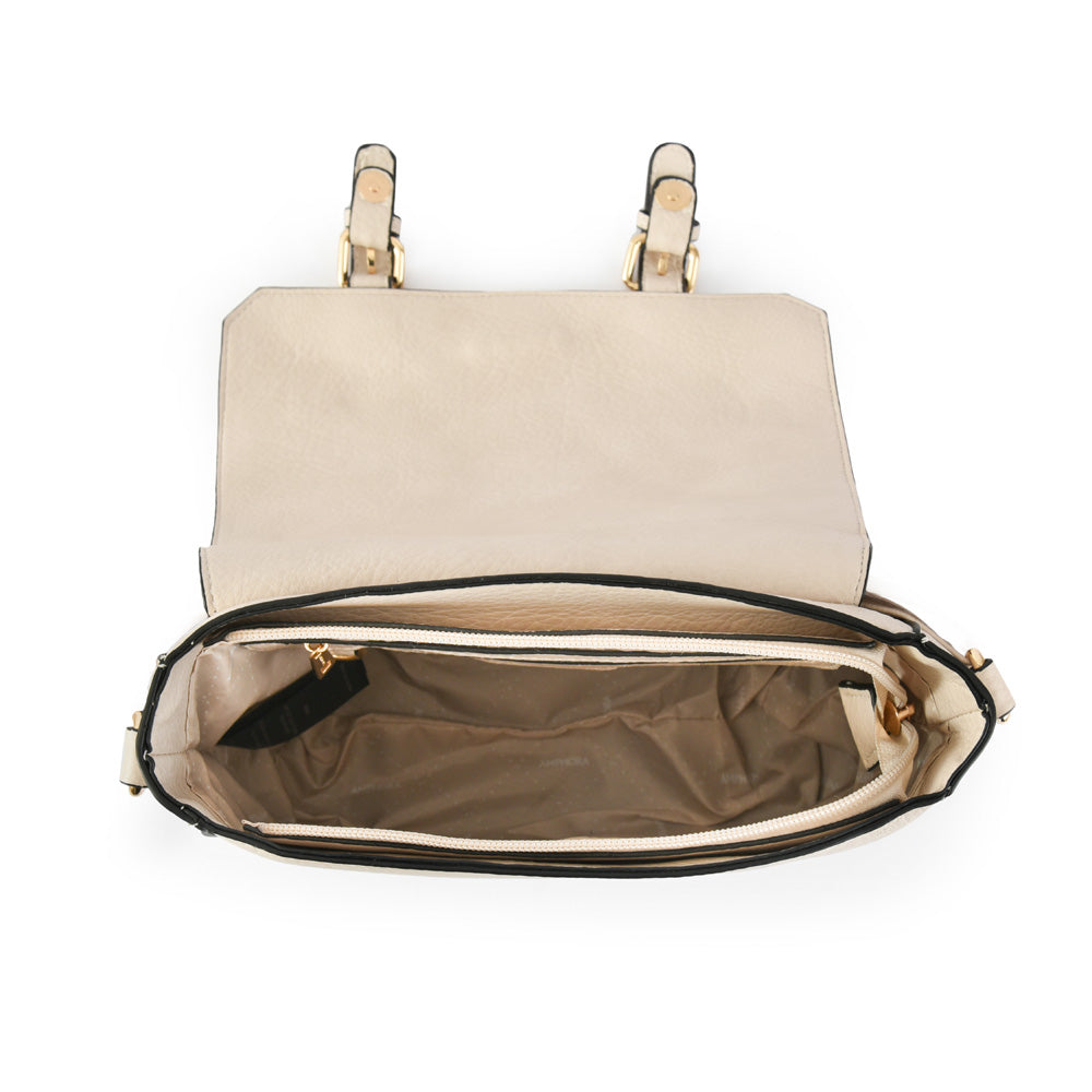 Medium ecru white Aymar crossbody bag