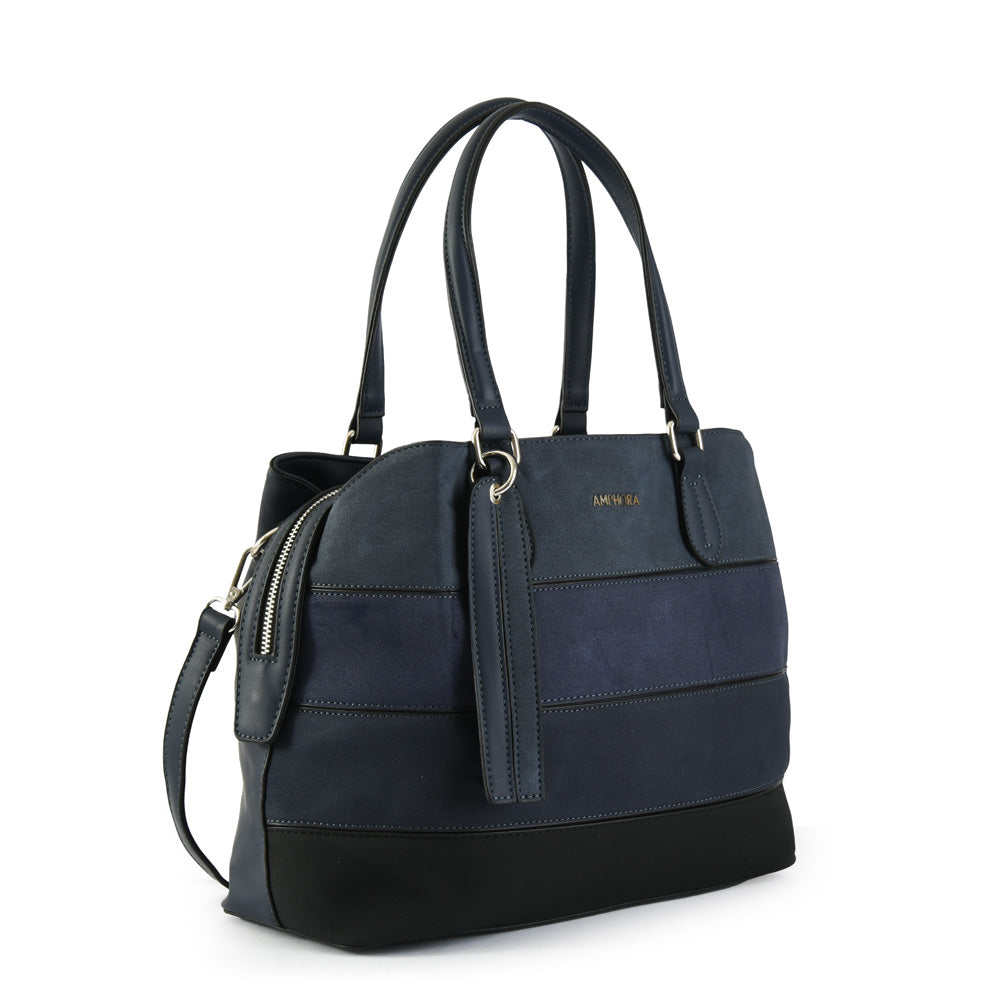 Wallet Two Handles Three divisions medium bridget dark blue