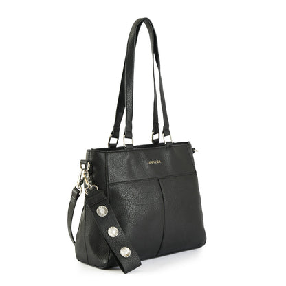 Wallet Two Handles Three divisions large black leroux