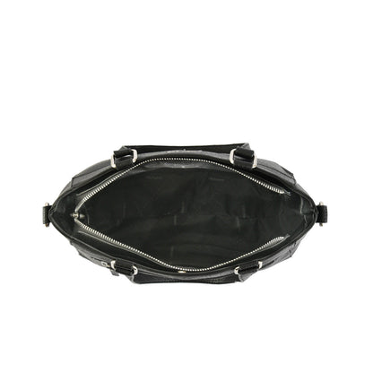 Wallet Two Handles Three divisions large black leroux