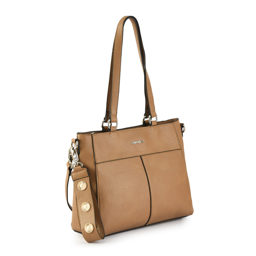Wallet Two Handles Three large divisions leroux taupe