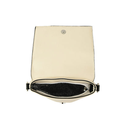 Small ecru white Paris crossbody bag