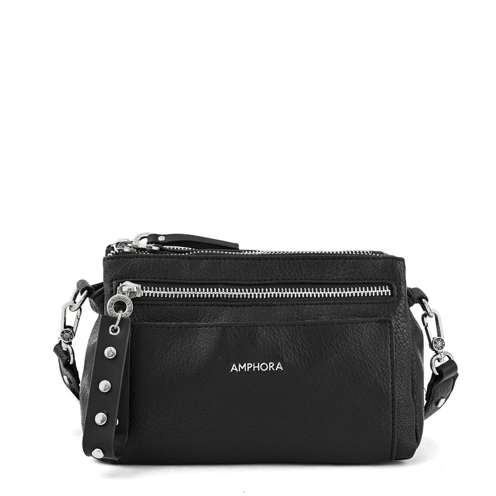 Medium black carpentier crossbody wallet