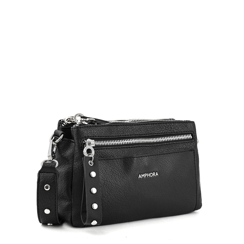 Medium black carpentier crossbody wallet