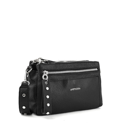 Medium black carpentier crossbody wallet