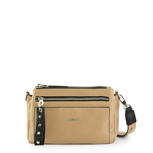 Medium beige carpentier crossbody wallet