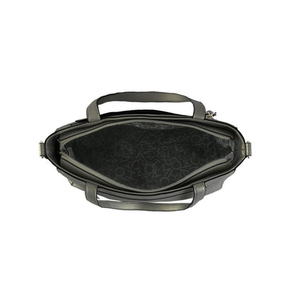Medium dark silver carpentier two-handle wallet