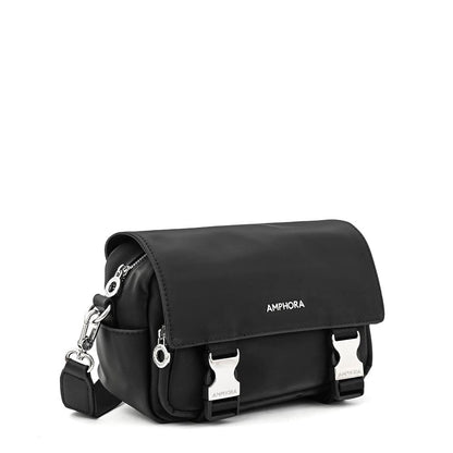 Black royer medium crossbody wallet