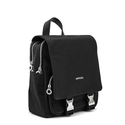 Royer Black Large Lid Backpack