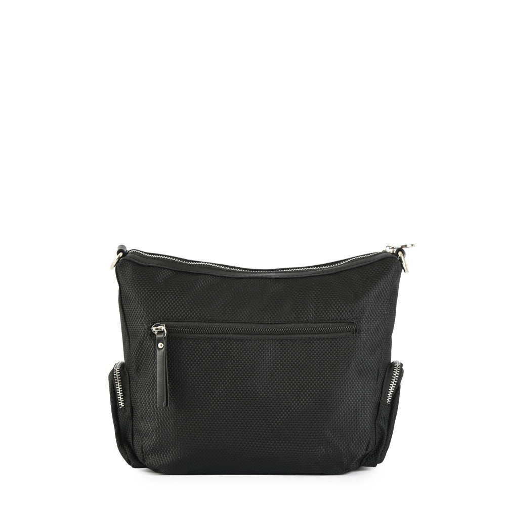 Medium black russo crossbody wallet