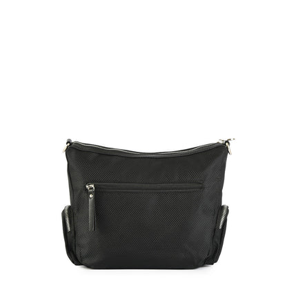 Medium black russo crossbody wallet