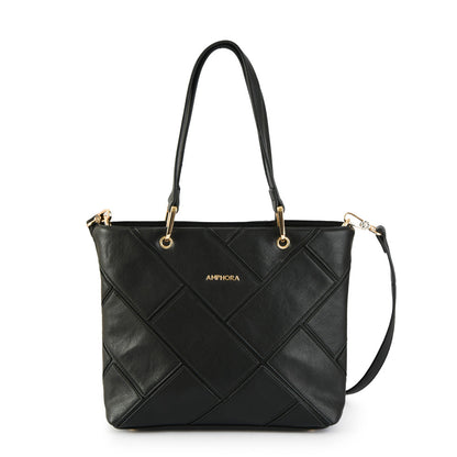 Deluca medium black two handle wallet