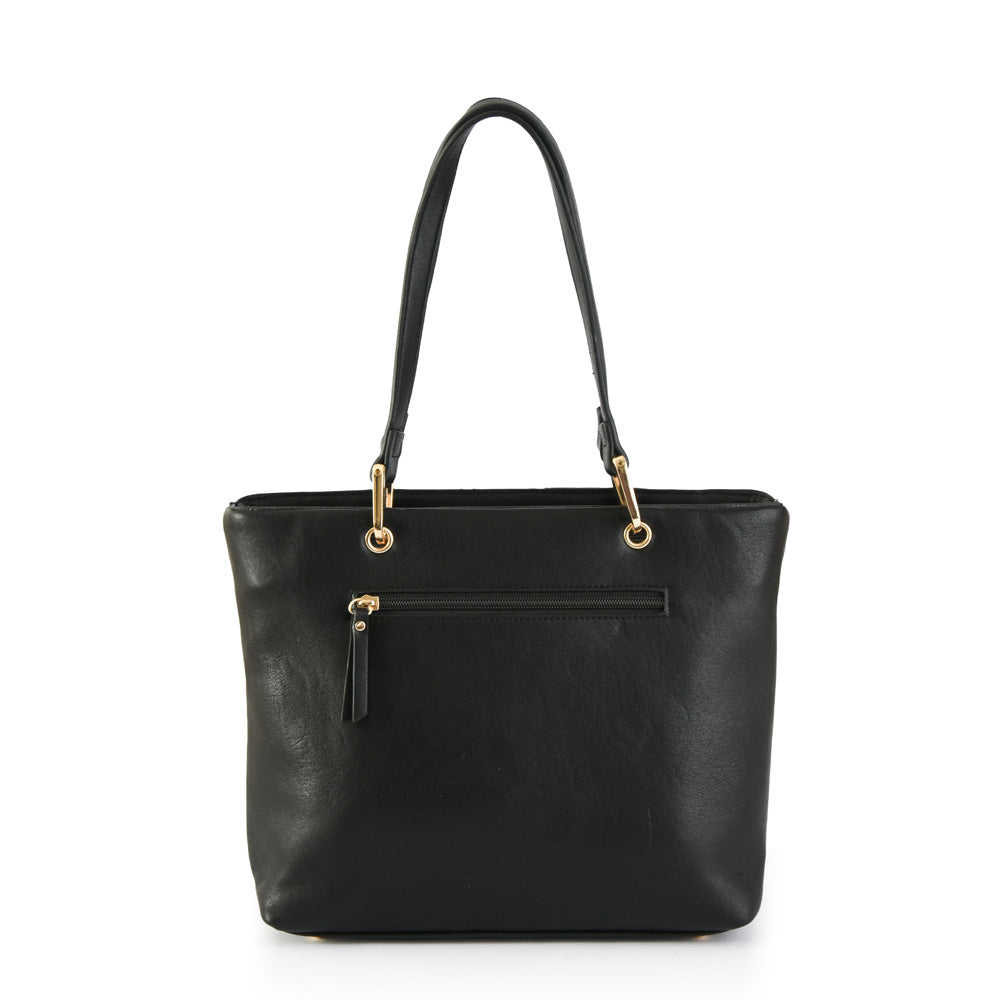 Deluca medium black two handle wallet