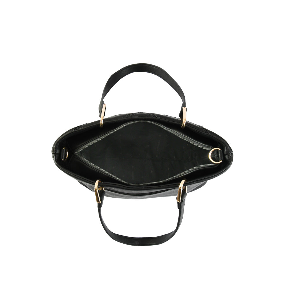 Deluca medium black two handle wallet