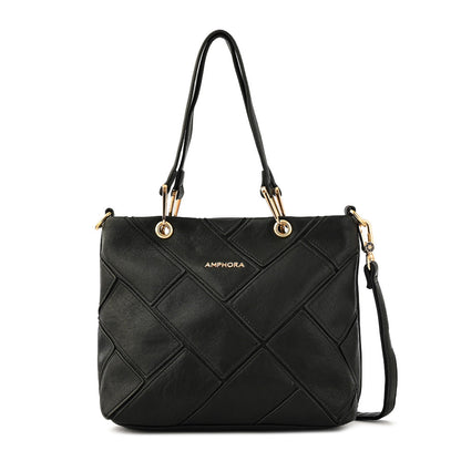 Small black deluca crossbody wallet