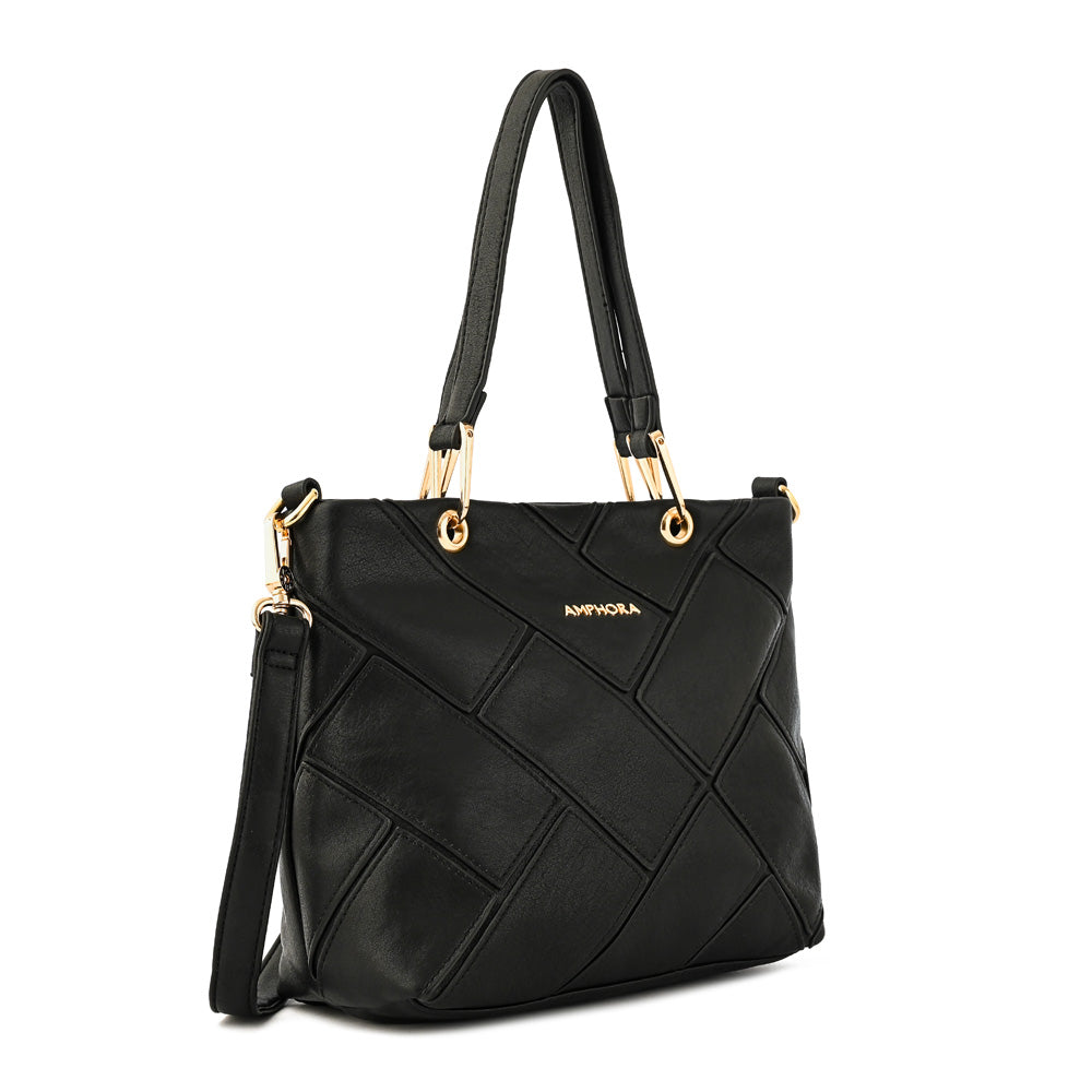 Small black deluca crossbody wallet